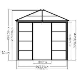 Sojag Aluminium Pavillon Castel 10 X 12 Bronze 298 Cm X 362 Cm X 283 Cm -Outdoor Schirm Verkauf 741 sj13500 castel10x12 11