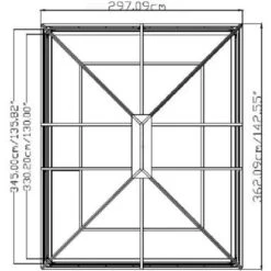Sojag Aluminium Pavillon Castel 10 X 12 Bronze 298 Cm X 362 Cm X 283 Cm -Outdoor Schirm Verkauf 741 sj13500 castel10x12 12