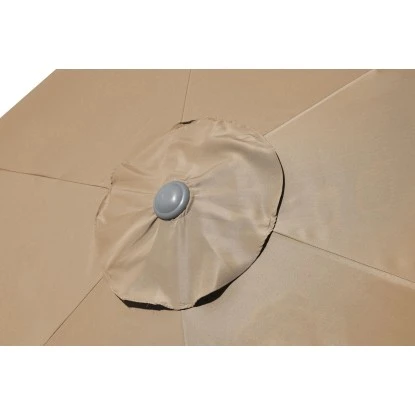 Gartenfreude Marktschirm Ø 200 Cm Taupe Mit Kurbelmechanik 6 Gartenfreude Marktschirm Ø 200 Cm Taupe Mit Kurbelmechanik – Bild 4