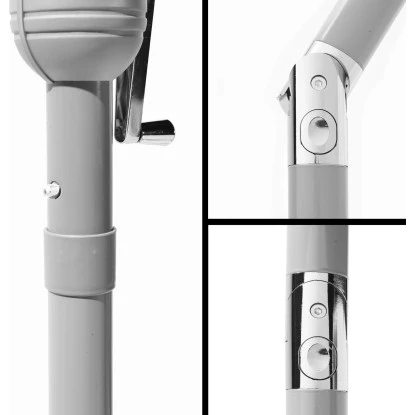 Gartenfreude Marktschirm Ø 300 Cm Taupe Mit Kurbelmechanik 7 Gartenfreude Marktschirm Ø 300 Cm Taupe Mit Kurbelmechanik – Bild 5