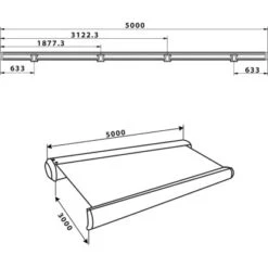 Home Deluxe LED Vollkassettenmarkise Elos 585 Cm X 300 Cm Marineblau-Weiß -Outdoor Schirm Verkauf 763726 11007200 05