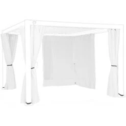 Bizzotto Vorhang Und Netz Für Pergola Ocean Weiß 238 Cm X 344 Cm 4er-Set