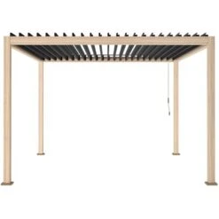 Bizzotto Pergola Ocean Natur-Anthrazit 360 Cm X 360 Cm