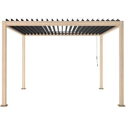 Bizzotto Pergola Ocean Natur-Anthrazit 360 Cm X 360 Cm 3 Bizzotto Pergola Ocean Natur-Anthrazit 360 Cm X 360 Cm