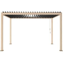 Bizzotto Pergola Ocean Natur-Anthrazit 300 Cm X 400 Cm