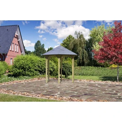 Karibu Pavillon Alicante Kesseldruckimprägniert 235 Cm X 208 Cm X 280 Cm 4 Karibu Pavillon Alicante Kesseldruckimprägniert 235 Cm X 208 Cm X 280 Cm – Bild 2