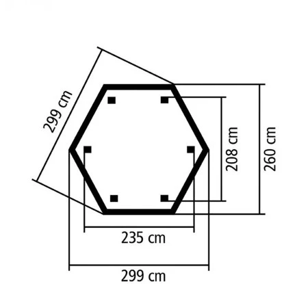 Karibu Pavillon Alicante Kesseldruckimprägniert 235 Cm X 208 Cm X 280 Cm 5 Karibu Pavillon Alicante Kesseldruckimprägniert 235 Cm X 208 Cm X 280 Cm – Bild 3