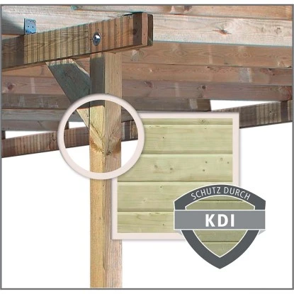 Karibu Pavillon Bever 4 Kesseldruckimprägniert 429 Cm X 289 Cm X 296 Cm 6 Karibu Pavillon Bever 4 Kesseldruckimprägniert 429 Cm X 289 Cm X 296 Cm – Bild 4