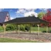 Karibu Pavillon Hedemark 2 Set Kdi Mit Schindeln Schwarz 359 Cm X 706 Cm X315 Cm -Outdoor Schirm Verkauf 806173 3739 01