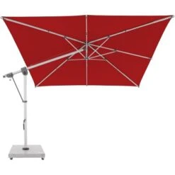 Doppler Ampelschirm Expert 300 Cm X 300 Cm Rot Mit Kurbelmechanik -Outdoor Schirm Verkauf 821967 1948 04