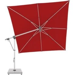 Doppler Ampelschirm Expert 300 Cm X 300 Cm Rot Mit Kurbelmechanik -Outdoor Schirm Verkauf 821967 1948 05