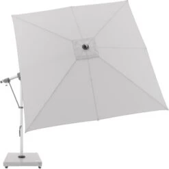 Doppler Ampelschirm Expert 300 Cm X 300 Cm Hellgrau Mit Kurbelmechanik -Outdoor Schirm Verkauf 821977 1948 03