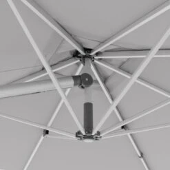 Doppler Ampelschirm Expert 300 Cm X 300 Cm Hellgrau Mit Kurbelmechanik -Outdoor Schirm Verkauf 821977 1948 07