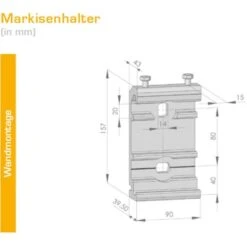 Spettmann Kassettenmarkise VC 1000 500 X 200 Cm Blau-Grau Gestr. Gestell Silber -Outdoor Schirm Verkauf 839647 4502 3 1