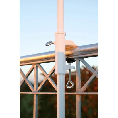 Videx Garden Sonnenschirmhalter Typ H Für Handläufe Ø 35 Mm Weiß 4 Videx Garden Sonnenschirmhalter Typ H Für Handläufe Ø 35 Mm Weiß – Bild 2