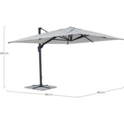 Bizzotto Ampelschirm Ines 3 M X 4 M Dunkelgrau 31 Bizzotto Ampelschirm Ines 3 M X 4 M Dunkelgrau -Outdoor Schirm Verkauf 867244 11003200 14