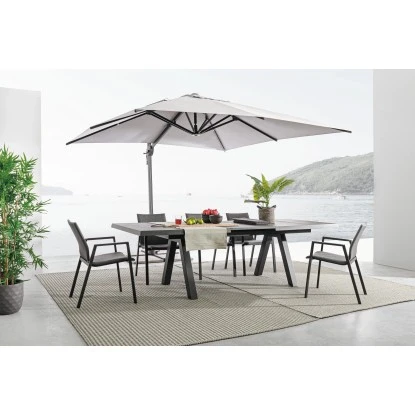 Bizzotto Ampelschirm Ines 3 M X 4 M Dunkelgrau 5 Bizzotto Ampelschirm Ines 3 M X 4 M Dunkelgrau – Bild 3