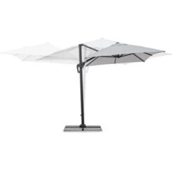 Bizzotto Ampelschirm Ines 2 M X 3 M Anthrazit-Hellgrau -Outdoor Schirm Verkauf 867264 11003200 3