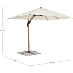 Bizzotto Ampelschirm Orion 2 M X 3 M -Outdoor Schirm Verkauf 867272 11003200 11