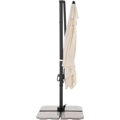 Derby Kurbel-Pendelschirm DX Ca. 276 Cm X 276 Cm Natur 6 Derby Kurbel-Pendelschirm DX Ca. 276 Cm X 276 Cm Natur – Bild 4