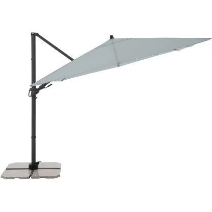 Derby Kurbel-Pendelschirm DX Ca. 276 Cm X 276 Cm Hellgrau 4 Derby Kurbel-Pendelschirm DX Ca. 276 Cm X 276 Cm Hellgrau – Bild 2