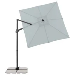 Derby Kurbel-Pendelschirm DX Ca. 210 Cm X 210 Cm Hellgrau -Outdoor Schirm Verkauf 9003034319965 1948 S 03