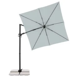 Derby Kurbel-Pendelschirm DX Ca. 210 Cm X 210 Cm Hellgrau -Outdoor Schirm Verkauf 9003034319965 1948 S 04