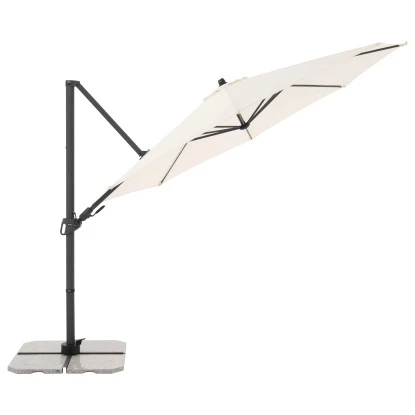 Derby Kurbel-Pendelschirm DX Ca. 332 Cm X 332 Cm Natur 4 Derby Kurbel-Pendelschirm DX Ca. 332 Cm X 332 Cm Natur – Bild 2