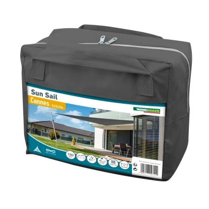 Segel Cannes DR 3 X 3 X 3 M Anthracite 4 Segel Cannes DR 3 X 3 X 3 M Anthracite – Bild 2