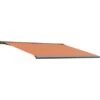 Wismar Kassettenmarkise Anthrazit Mit E-Motor 450 X 150 Cm Stoff Orange-Braun -Outdoor Schirm Verkauf 915205 2354 1