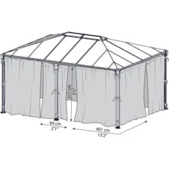 Palram - CanopiaInsektenschutznetz Für Milano 3.1 X 4.3/ Martinque 3.6 X 4.9 P -Outdoor Schirm Verkauf 9427600 3