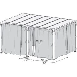 Palram - CanopiaInsektenschutznetz Für Milano 3.1 X 4.3/ Martinque 3.6 X 4.9 P -Outdoor Schirm Verkauf 9437600 2
