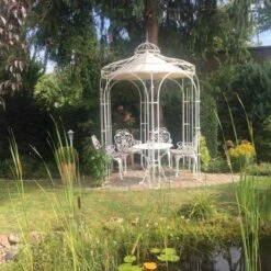 Eleo Pavillon Siena 265 Cm X Ø 210 Cm Pulverbeschichtet Weiß -Outdoor Schirm Verkauf 945278 4915 3