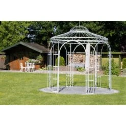 Eleo Pavillon Milano Pulverbeschichtet Weiß -Outdoor Schirm Verkauf 945285 49185 1
