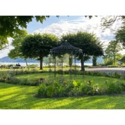 Eleo Pavillon Milano Pulverbeschichtet Schwarz -Outdoor Schirm Verkauf 945286 4915 2