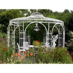 Eleo Pavillon Florenz Pulverbeschichtet Weiß -Outdoor Schirm Verkauf 945293 4915 2