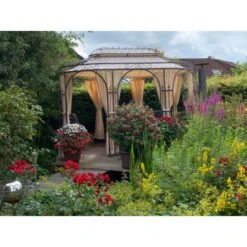 Eleo Pavillon Verona Pulverbeschichtet Schwarz -Outdoor Schirm Verkauf 945305 4915 2