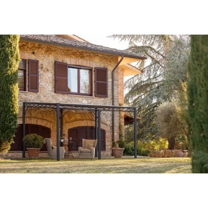 Eleo Pergola Sicilia 252,2 Cm X 408 Cm X 304 Cm Pulverbeschichtet Schwarz 4 Eleo Pergola Sicilia 252,2 Cm X 408 Cm X 304 Cm Pulverbeschichtet Schwarz – Bild 2