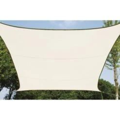 Perel Sonnensegel Rechteckig 4 X 3 M Cremefarben