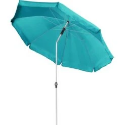 Doppler Marktschirm Ø 200 Cm Türkis Mit Push-Up Mechanik -Outdoor Schirm Verkauf Active 200 trkis geknickt