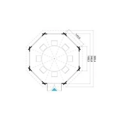 Lasita Maja Pavillion Jamaica Schwedenrot 347 Cm X 347 Cm -Outdoor Schirm Verkauf aica 442400008 Grundriss 1