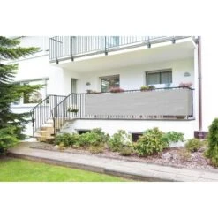 Balkonbespannung Grau 90 Cm X 500 Cm