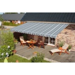 Spettmann Gelenkarmmarkise Star Klassik B 300 Cm X T 200 Cm Blau-Grau Gestreift -Outdoor Schirm Verkauf ewellt 2921 BALMORAL mod 2 1