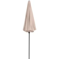 Balkonschirm Hernando Ø 200 Cm Beige Mit Push-Up-Funktion -Outdoor Schirm Verkauf lkonschirm hernando rund 7 1