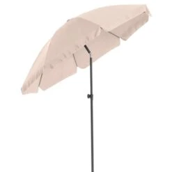 Balkonschirm Hernando Ø 200 Cm Beige Mit Push-Up-Funktion -Outdoor Schirm Verkauf lkonschirm hernando rund 9