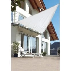Sonnensegel Dreieckig Weiß 360 X 360 X 500 Cm -Outdoor Schirm Verkauf reieck sonnensegel weiss 2